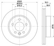 8DD355125561 HELLA PAGID - tarcza ham. malow. prz. MAN VW 