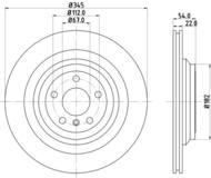 8DD355126311 HELLA PAGID - tarcza ham. malow. HC tył MB 