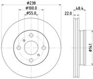 8DD355126961 HELLA PAGID - tarcza ham. malow. prz. TO 