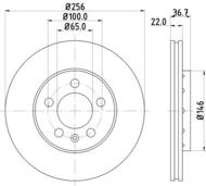 8DD355127291 HELLA PAGID - tarcza ham. malow. HC prz. AU SE SK VW 