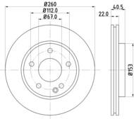 8DD355127361 HELLA PAGID - tarcza ham. malow. HC prz. MB 