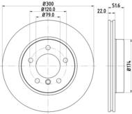 8DD355127391 HELLA PAGID - tarcza ham. malow. HC prz. ALPINA BMW 