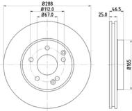 8DD355127551 HELLA PAGID - tarcza ham. malow. HC prz. MB 