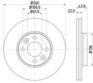 8DD355127881 HELLA PAGID - tarcza ham. malow. HC prz. DA LA NI RE 