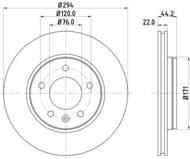 8DD355128031 HELLA PAGID - tarcza ham. malow. HC tył VW 