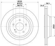 8DD355128751 HELLA PAGID - tarcza ham. malow. HC tył MB 