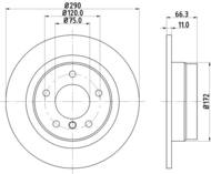 8DD355129731 HELLA PAGID - tarcza ham. malow. HC tył BMW 