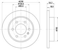 8DD355131831 HELLA PAGID - tarcza ham. malow. tył MB 