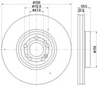 8DD355132331 HELLA PAGID - tarcza ham. malow. HC prz. MB 