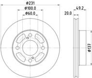 8DD355132941 HELLA PAGID - tarcza ham. malow. prz. MARUTI SU 