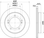 8DD355132911 HELLA PAGID - tarcza ham. malow. prz. SU 