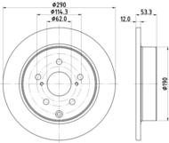 8DD355132591 HELLA PAGID - tarcza ham. malow. tył TO 