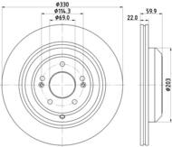 8DD355132661 HELLA PAGID - tarcza ham. malow. HC tył KIA 