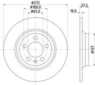 8DD355132701 HELLA PAGID - tarcza ham. malow. tył AU VW 