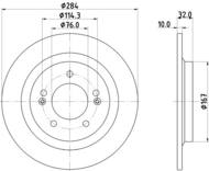 8DD355134401 HELLA PAGID - tarcza ham. malow. tył HYUNDAI 