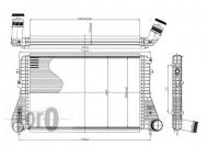 053-018-0006 ABAK - INTERCOOLER /LORO/ A3 (03-12) 1.6 TDI, 1.9 TDI, OCTAVIA, SUP