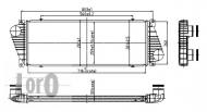 054-018-0001 ABAK - INTERCOOLER /LORO/ MERCEDES-BENZ SPRINTER 02/95-03/00