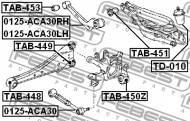 0125-ACA30RH FEBEST - DRĄŻEK POPRZECZNY GÓRNA PRAWA TOYOTA RAV4 ACA3,ALA3,GSA33,ZS