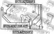 0175-AZT250F2 FEBEST - REPERATURKA ZACISKU HAM.GO PRZÓD TOYOTA AVENSIS AZT25 2003.0