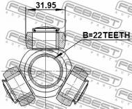 0216-B10 FEBEST - KRZYŻAK PRZEGUBU 22X31.95 MAZDA 3, NISSAN SUNNY/ALMERA B10RS