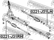 0221-J31LH FEBEST - KOŃCÓWKA DRĄŻKA LEWA NISSAN TEANA J31 2006.04-2008.02 EL