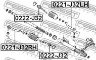 0221-J32LH FEBEST - KOŃCÓWKA DRĄŻKA LEWA NISSAN TEANA RUS MAKE J32R 2009.06-2013