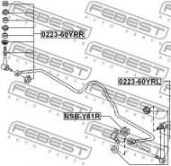 0223-60YRR FEBEST - DRĄŻEK STAB. TYŁ PRAWY NISSAN PRIMERA P10 1990.02-1995.08 JP