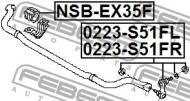 0223-S51FR FEBEST - DRĄŻEK STAB. PRZÓD PRAWY NISSAN QX70/FX S51 2008.05- GL