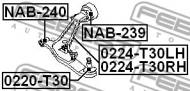 0224-T30LH FEBEST - WAHACZ PRZEDNI LEWY NISSAN X-TRAIL T30 2004.03-2006.12 CA