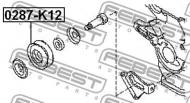 0287-K12 FEBEST - ROLKA NAPINAJĄCA PASKA KLIMATYZACJI NISSAN WINGROAD/AD Y11 1