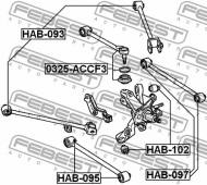 0325-ACCF3 FEBEST - DRĄŻEK POPRZECZNY TYŁ ZE SWORZNIEM HONDA ACCORD 4D CF3 JP