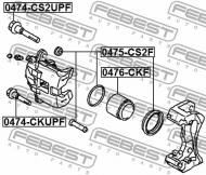 0474-CS2UPF FEBEST - ŚRUBA ZACISKU HAM.GO PRZÓD MITSUBISHI LANCER,LANCER CEDIA CS