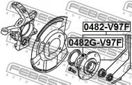 0482G-V97F FEBEST - ŁOZYSKO KOŁA+PIASTA PRZÓD MITSUBISHI PAJERO/MONTERO<LONG> V9