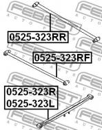 0525-323RR FEBEST - DRĄŻEK POPRZECZNY TYŁ MAZDA FAMILIA BJ 1998-2000 JP