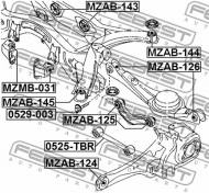 0529-003 FEBEST - ŚRUBA Z MIMOŚRODEM MAZDA MPV LY 2005-2007 JP