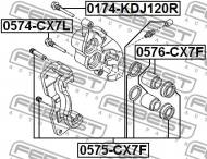 0575-CX7F FEBEST - REPERATURKA ZACISKU HAM.GO PRZÓD MAZDA CX-7 ER 2007-2009 EU