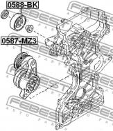 0587-MZ3 FEBEST - ROLKA NAPINAJĄCA MAZDA 3 BK 2003-2006 EU