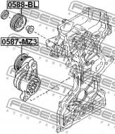 0588-BL FEBEST - ROLKA MAZDA 3 BK 2003-2006 EU 