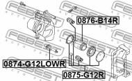 0875-G12R FEBEST - REPERATURKA ZACISKU HAM.GO TYŁ SUBARU IMPREZA G12 2007.03- J