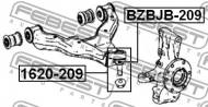 1620-209 FEBEST - SWORZEŃ WAHACZA PRZÓD DÓŁ MERCEDES BENZ SPRINTER 906 2005-20