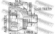 1710-004A45 FEBEST - PRZEGUB ZEWNĘTRZNY 30X53X33 AUDI A6 1998-2005 MEX