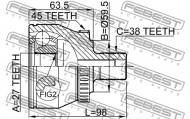 1710-011A45 FEBEST - PRZEGUB ZEWNĘTRZNY 27X59.5X38 AUDI A6 1998-2005 MEX