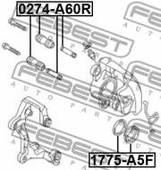 1775-A5F FEBEST - ZESTAW REPERATUREK HAMULCA AUDI A5/S5 COU.SPORT. 2008- CA