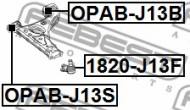 1820-J13F FEBEST - SWORZEŃ WAHACZA PRZÓD DÓŁ OPEL MOKKA J13 2013-