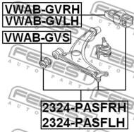 2324-PASFLH FEBEST - LEFT LOWER FRONT ARM VW 