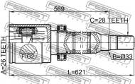 2711-S60IIRH FEBEST - PRZEGUB WEWNĘTRZNY PRAWY 26X33X28 VOLVO S80 2007-