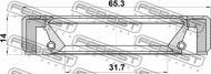 95GBS-33650914R FEBEST - USZCZELNIACZ (31X65X14) MAZDA AXELA SEDAN & SPORT BK 2003-20