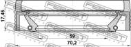 95MBS-61700817X FEBEST - USZCZELNIACZ PIASTY PRZÓD NISSAN PATROL(GR) Y61 1997.10-2010