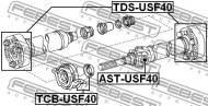 AST-USF40 FEBEST - KRZYŻAK WAŁU NAPĘDOWEGO LEXUS LS460/460L USF4 2006.08-2012.0