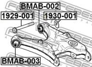 BMAB-002 FEBEST - TULEJA WAHACZA DOLNEGO TYŁ BMW X5 E53 1999-2006 ECE